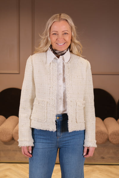 Zaylee Tweed Jacket Ivory