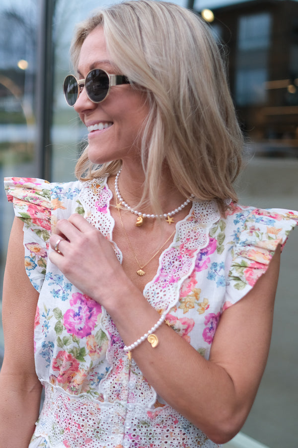 Ismara Necklace Gold Pearl