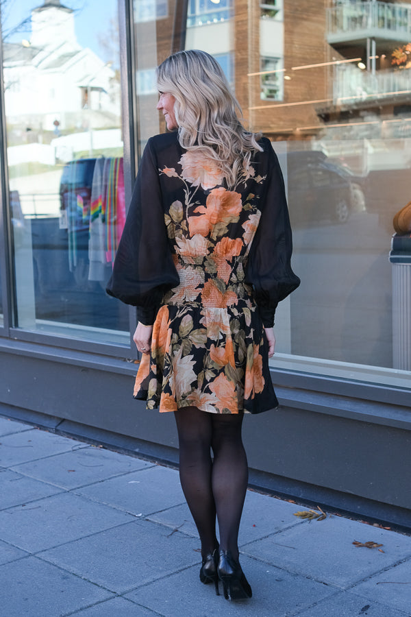 Organza Mini Dress Midnight Field