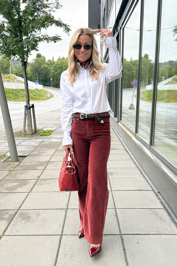 Palazzo Mistral Shiny Cord Royal Burgundy