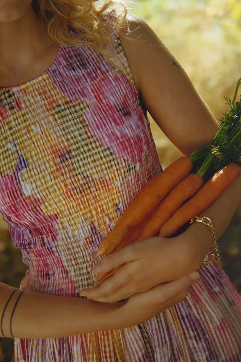 Checks Maxi Dress Confetti