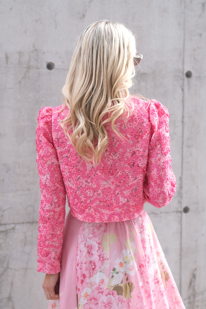 Embroidered Jacket Pink Bloom