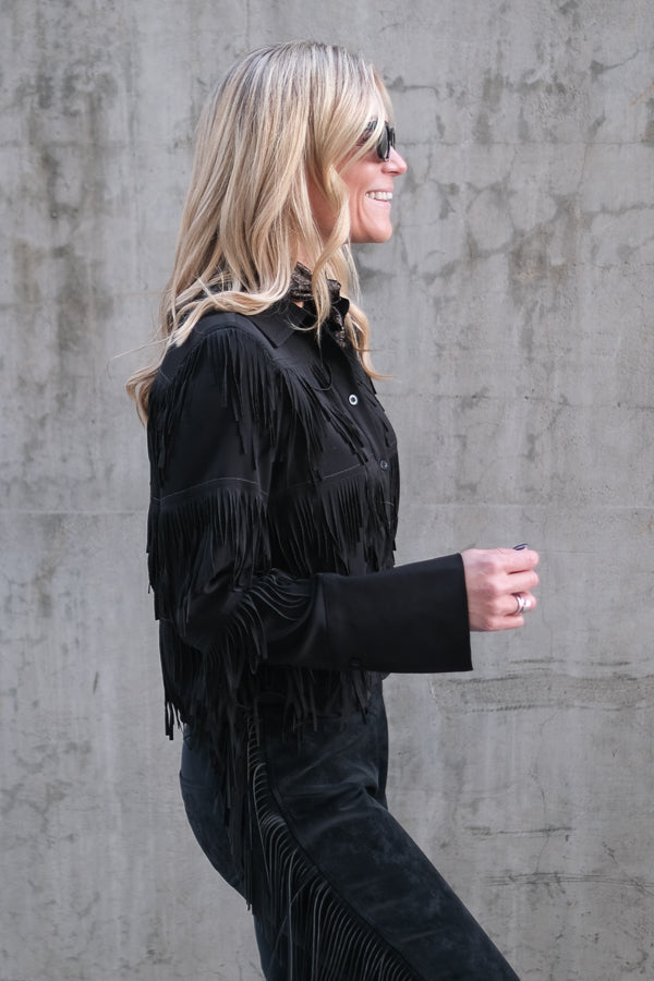 Dancing Cropped Shirt Black