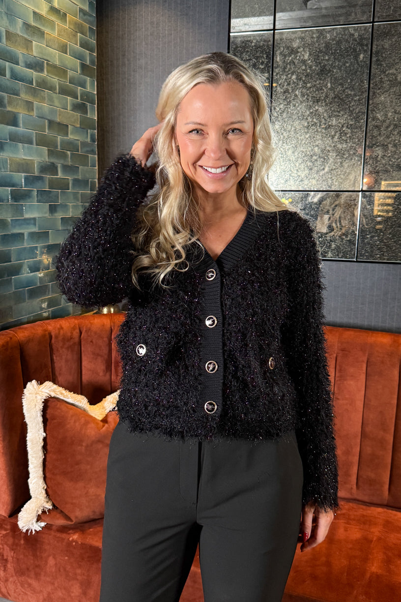 Madalyn Cardigan Melange Black