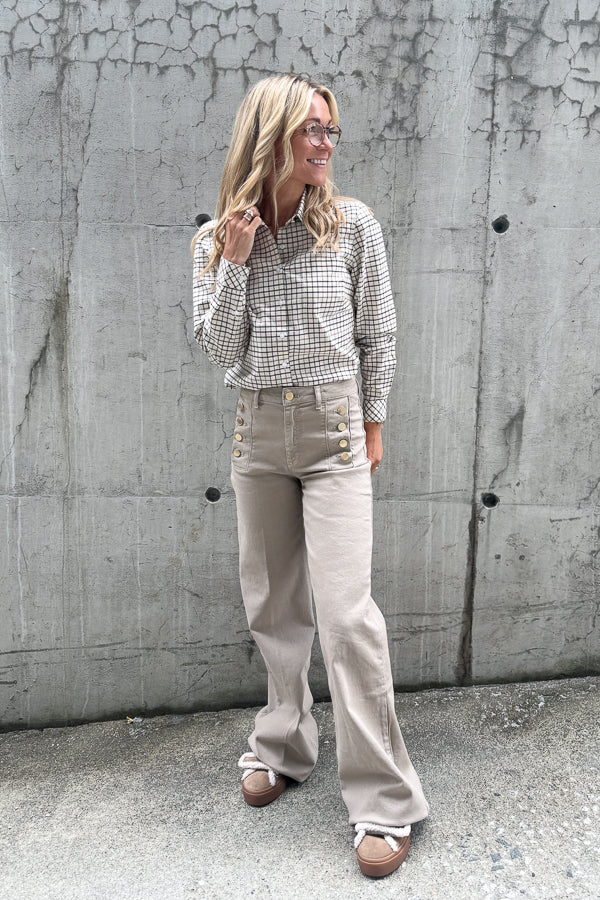 Woodside Check Shirt Birch Tattersall