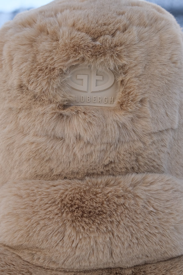 Cher Fluffy Aviator Hat Caramello