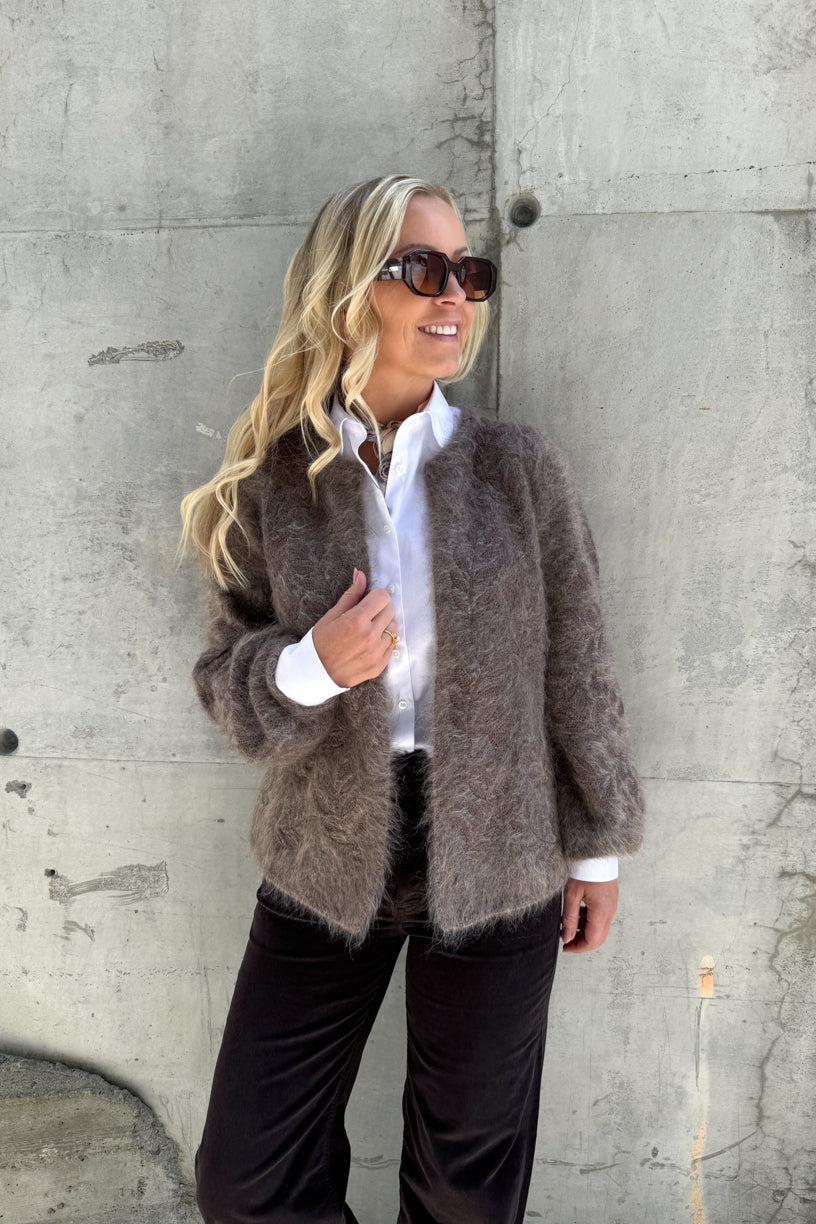 Fiola Chunky Cardigan Brown