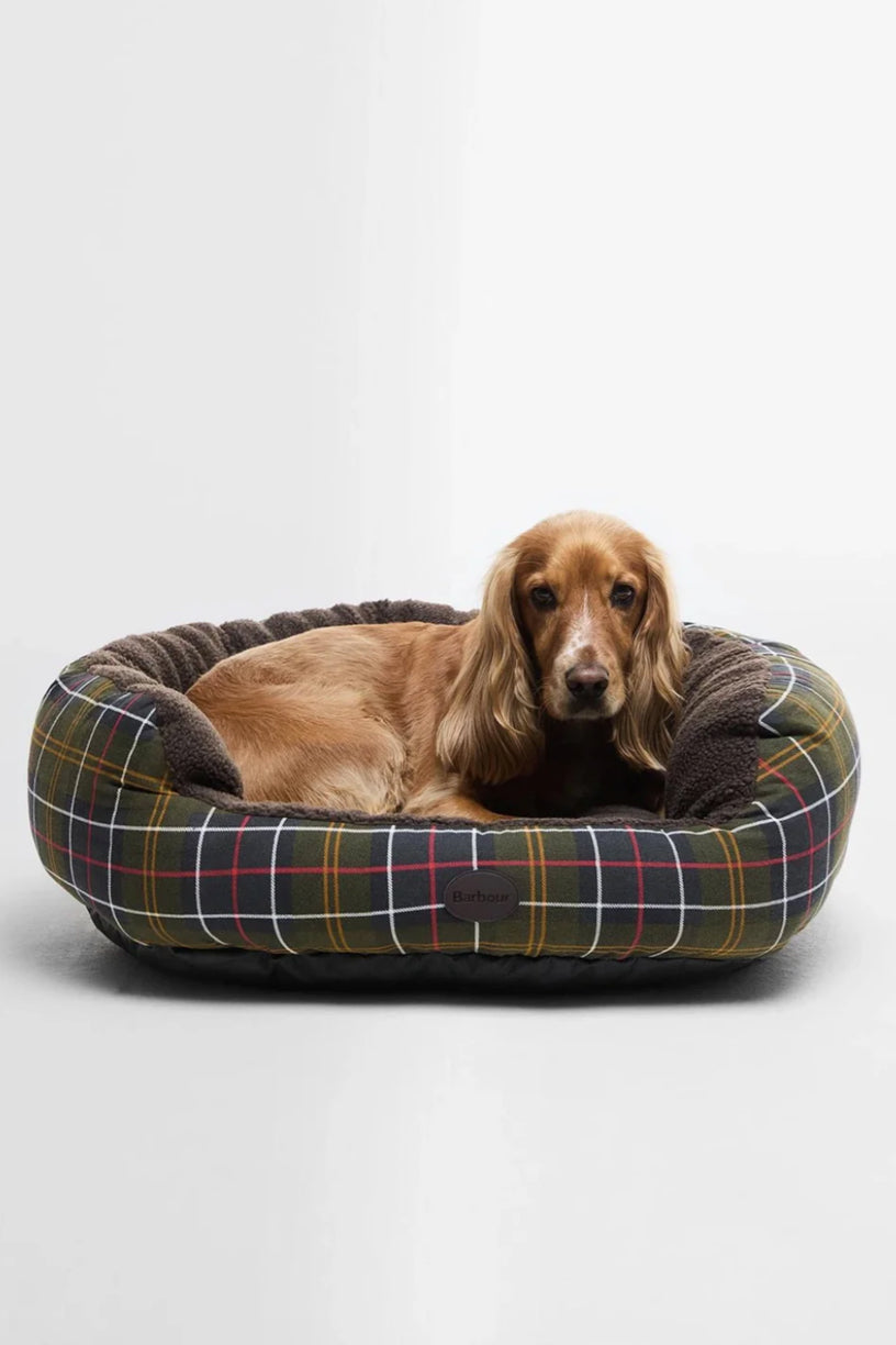 Dog Snuggle Bed 35" Classic Tartan