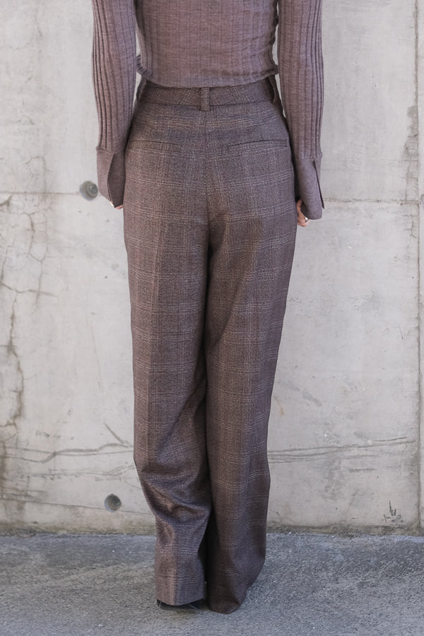 Maelle Trousers Brown Check