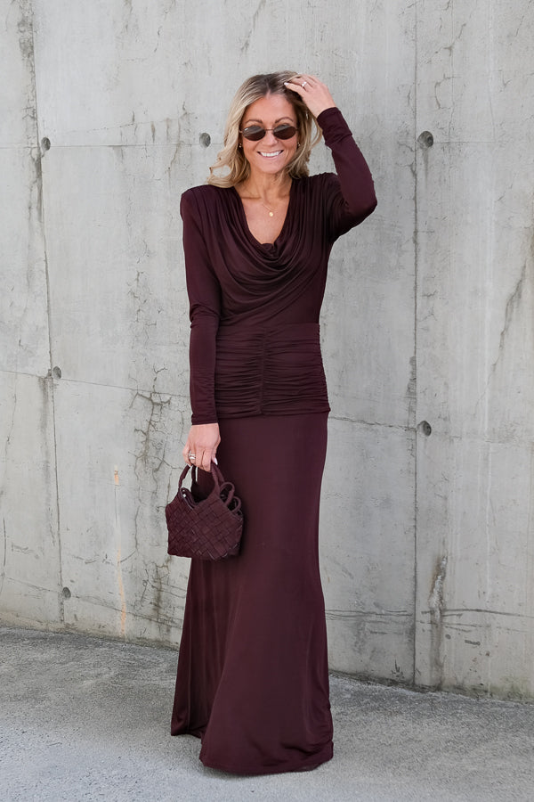Novi Dress Chocolate Plum