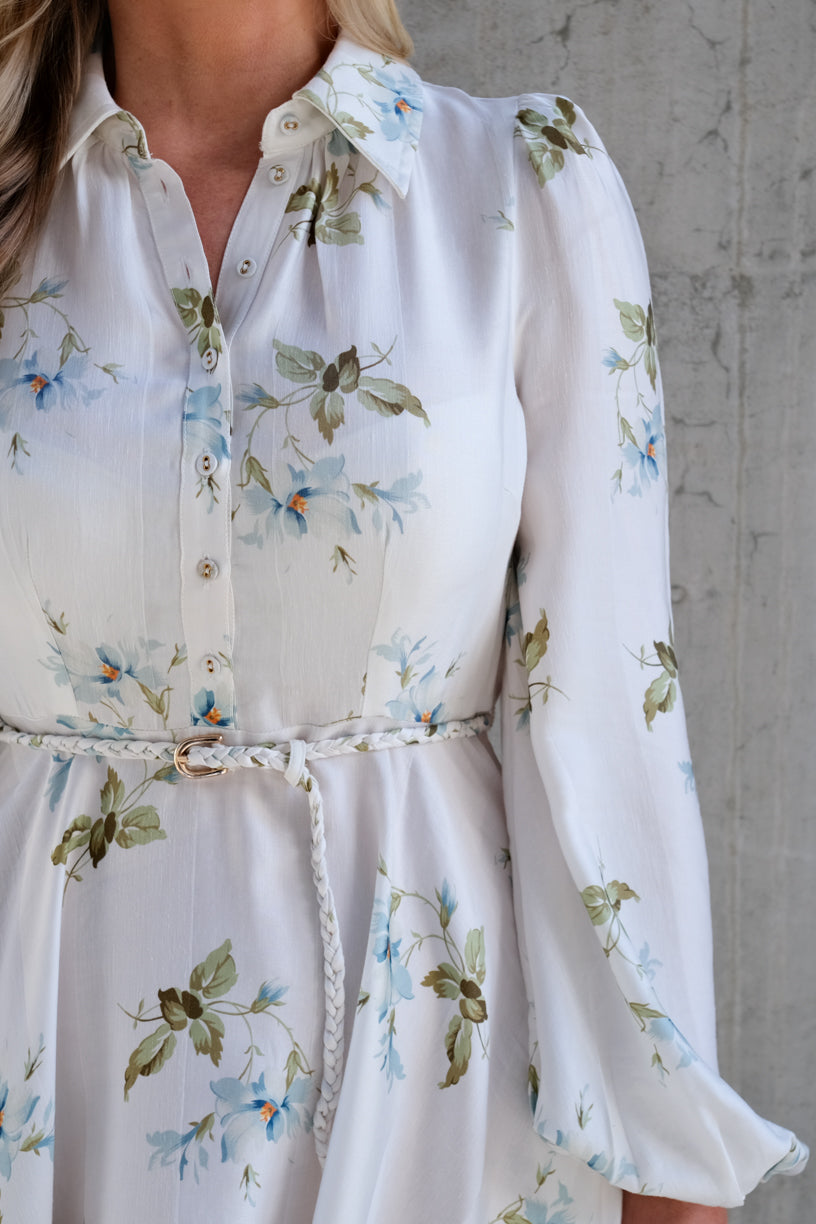 Viscose Shirt Dress Tea Garden