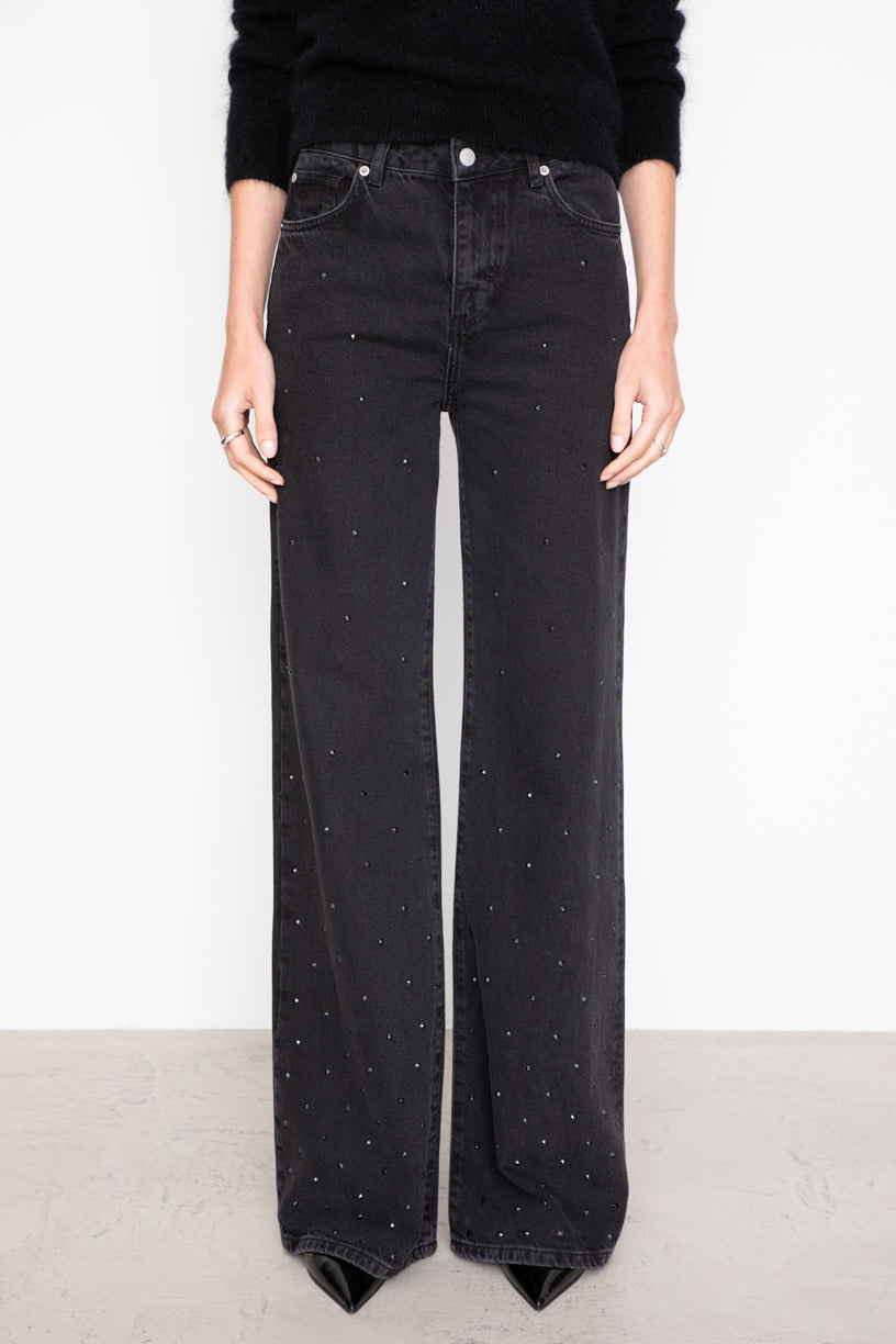 Taylor Embellished Jeans Washed Black