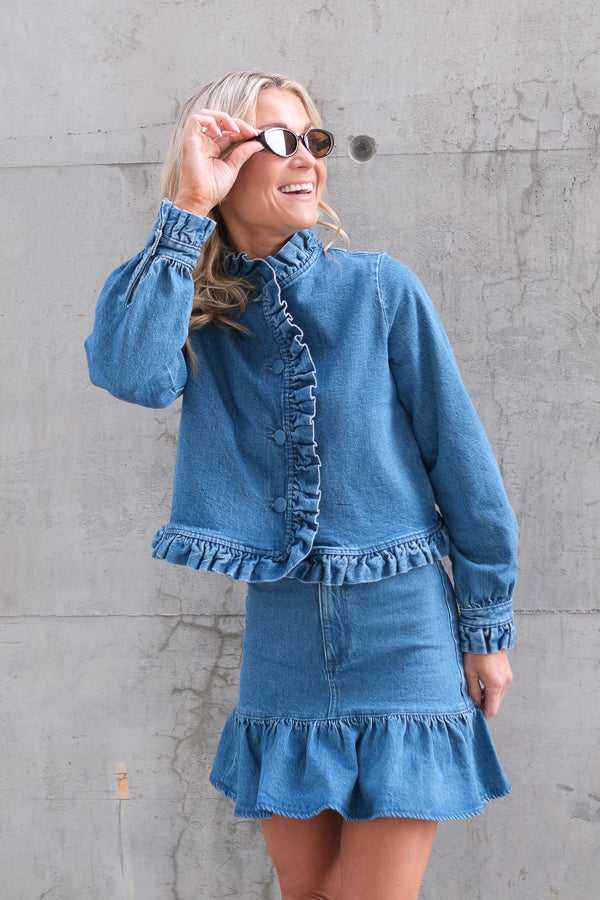 Kajsa Denim Skirt Medium Wash