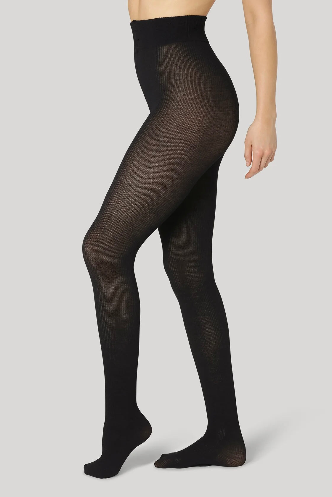 Svea Merino Rib Tights Black