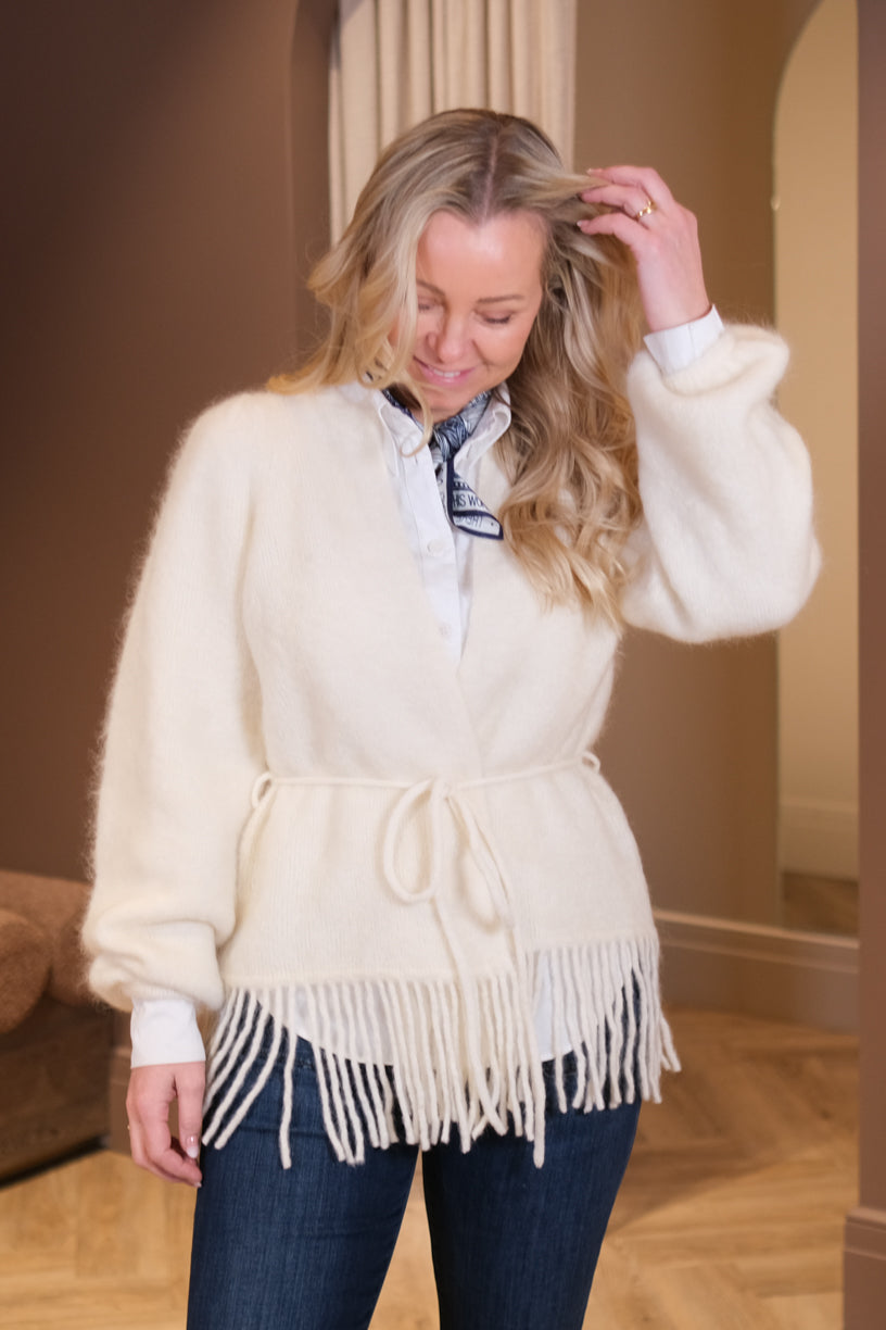 Fidele Chunky Cardigan Bright White