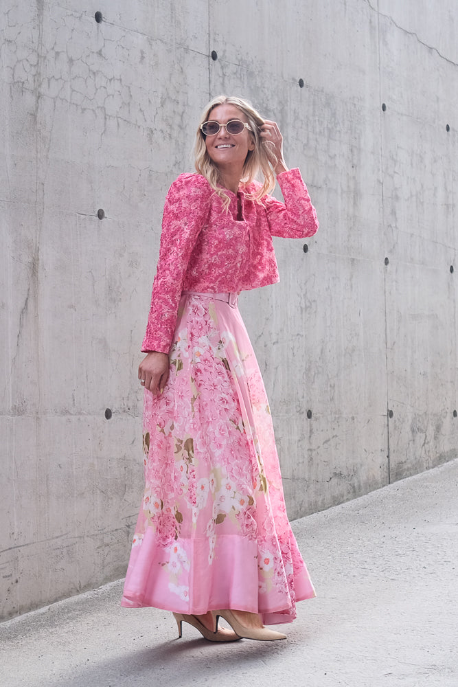 Embroidered Jacket Pink Bloom