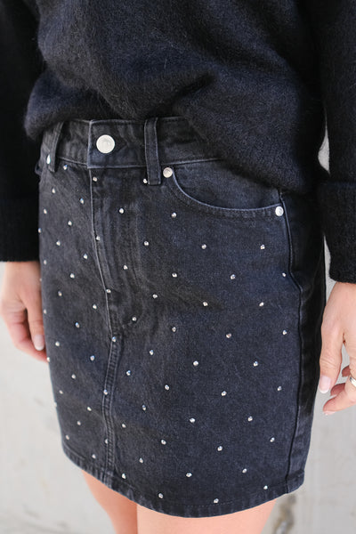 Jayden Denim Skirt Black