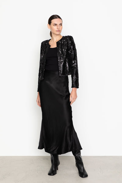 Vela Sequin Jacket Black