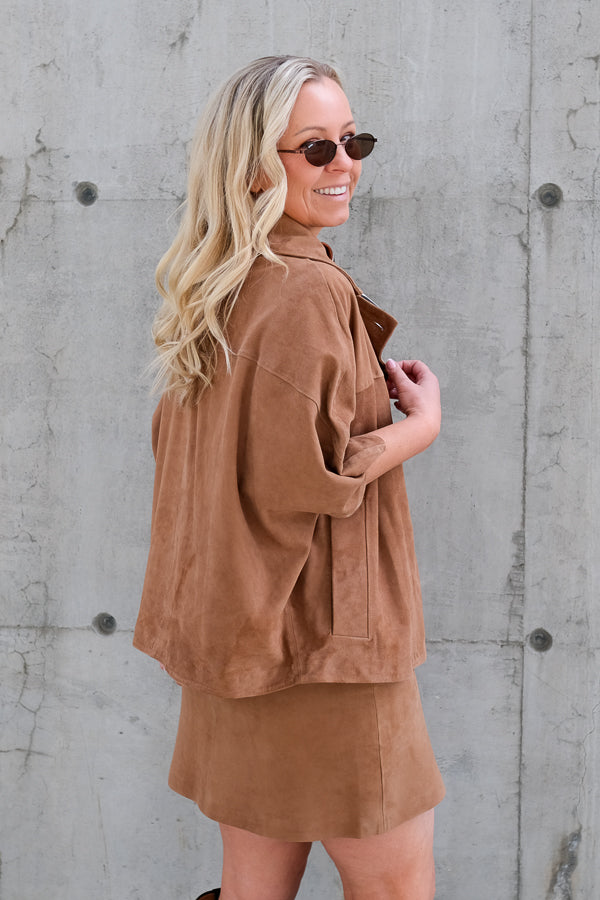 Clara Jacket Goat Suede Mousse
