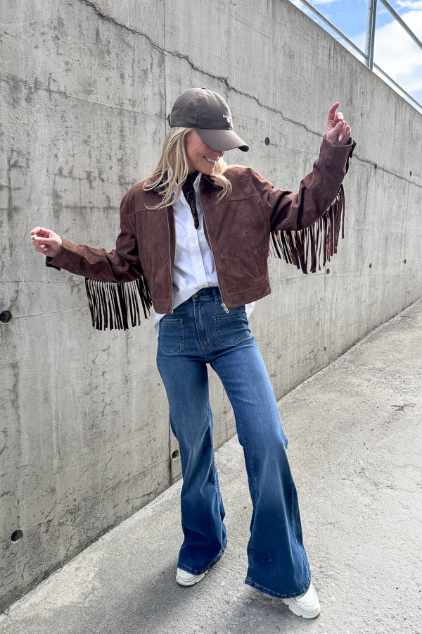 Sue Jacket Goat Suede Marrone