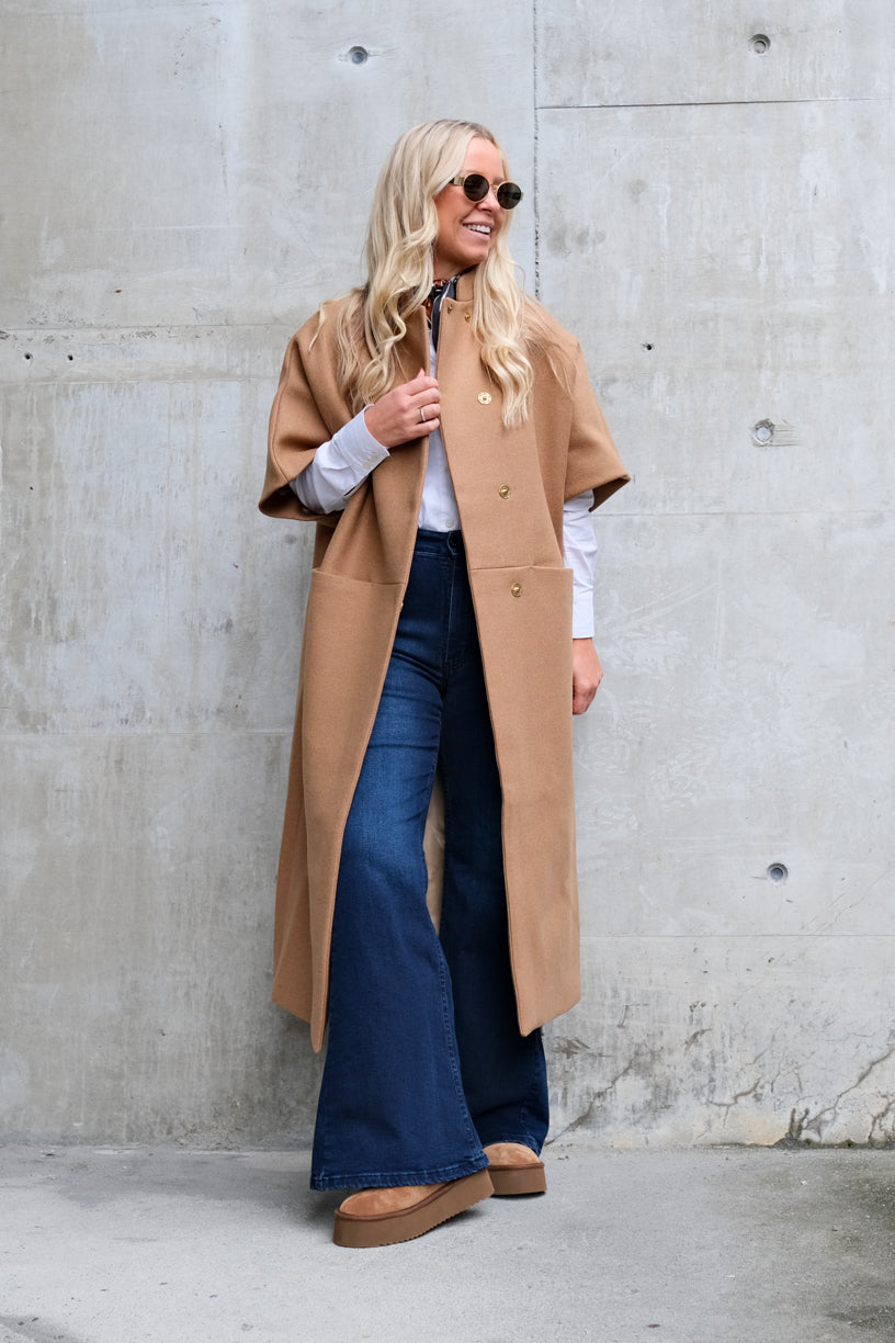 Long Mok Coat Camel