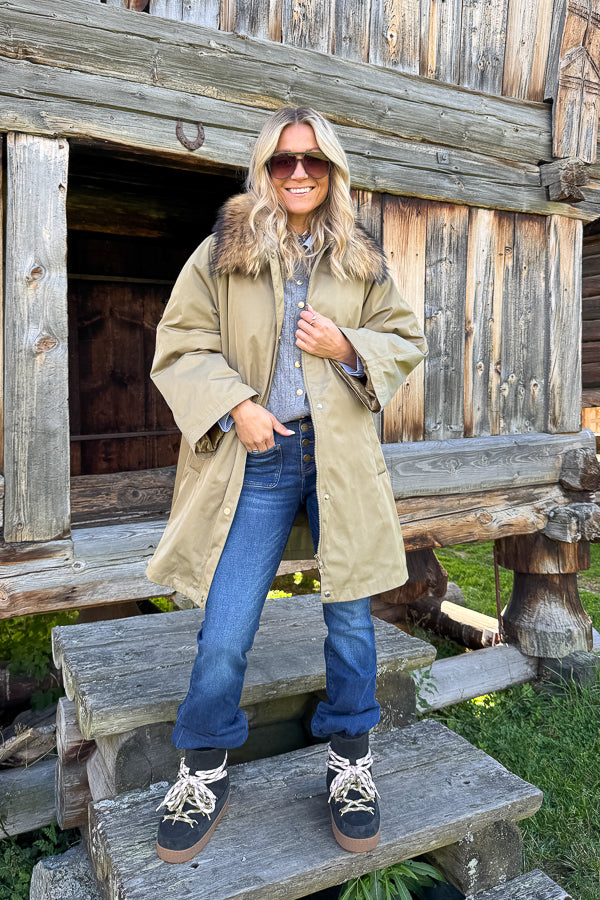 Padded A-line Parkas Green