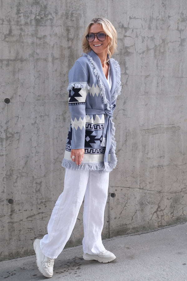 Avy Cardigan Blue Mix