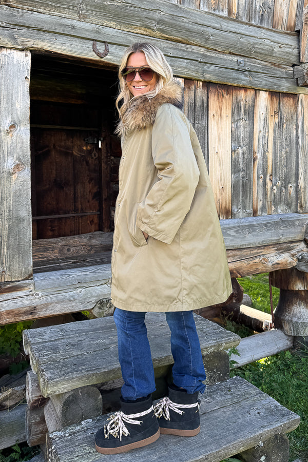 Padded A-line Parkas Green