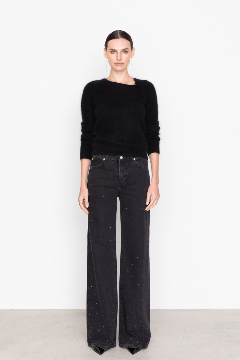 Taylor Embellished Jeans Washed Black