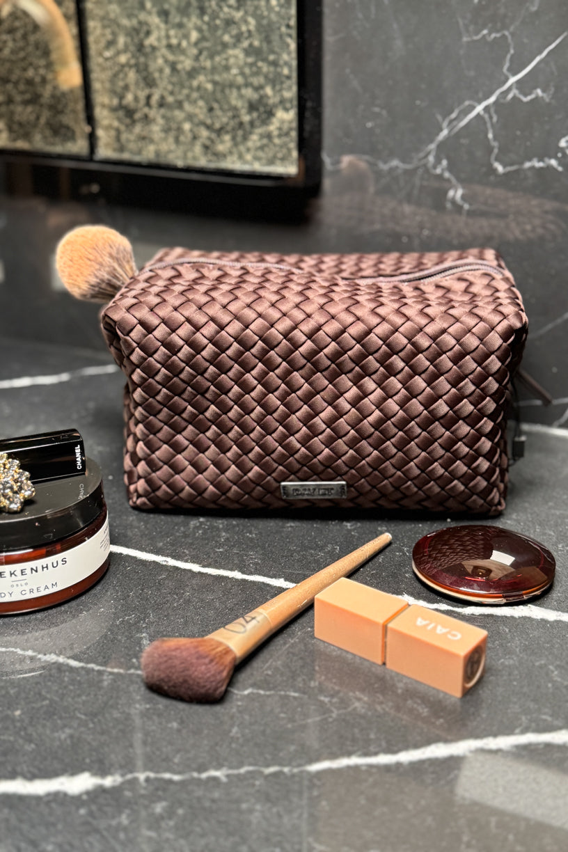 Day Braiding Washbag Chocolate Plum