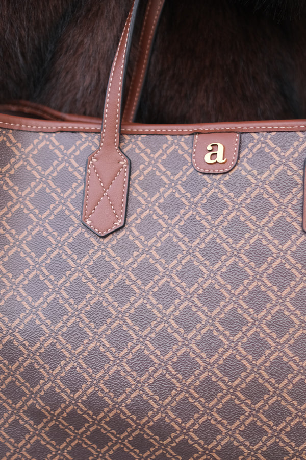 Ultimate Monogram Tote Brown