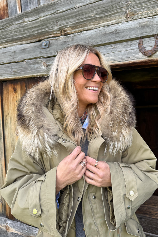 Padded Maxi Parkas Green