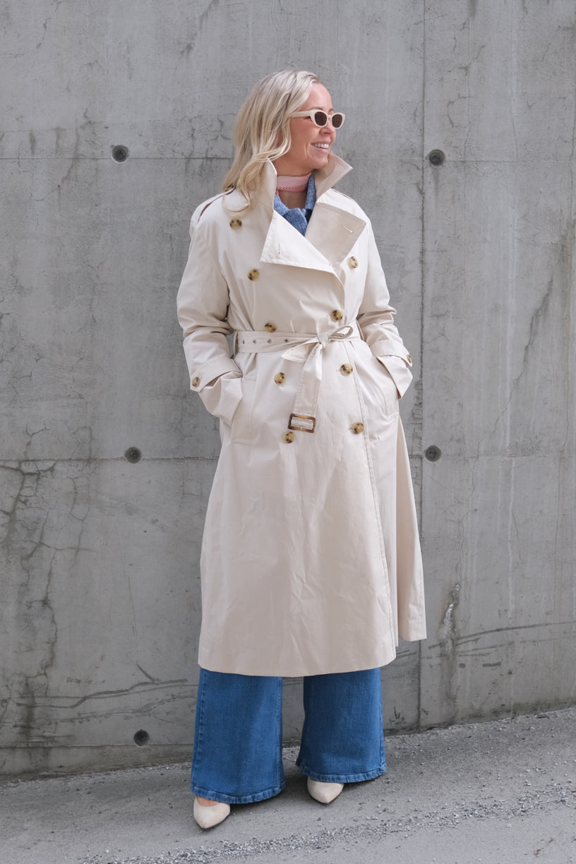 Cine Trenchcoat Long Champagne Beige