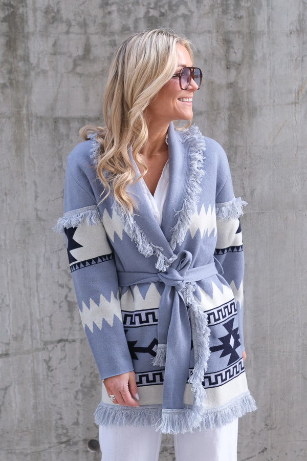Avy Cardigan Blue Mix