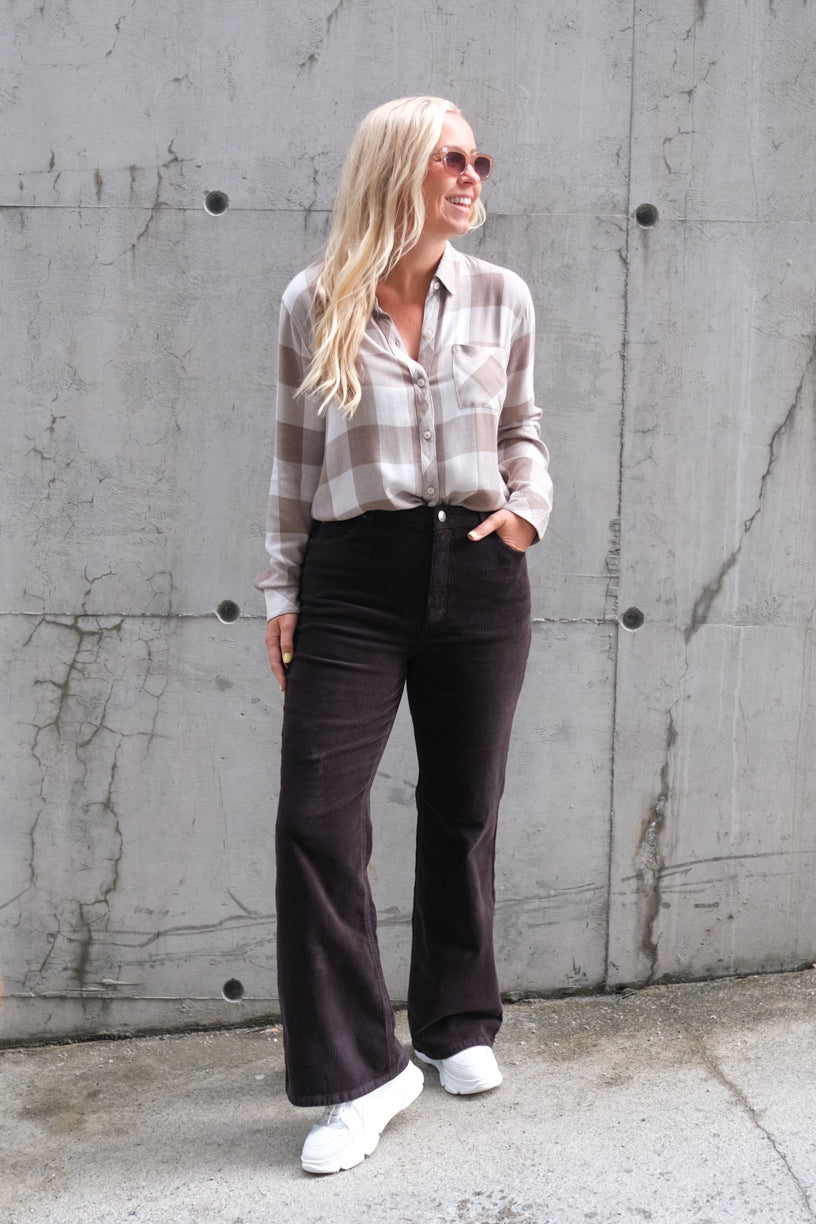 Odette Dark Coffee Corduroy