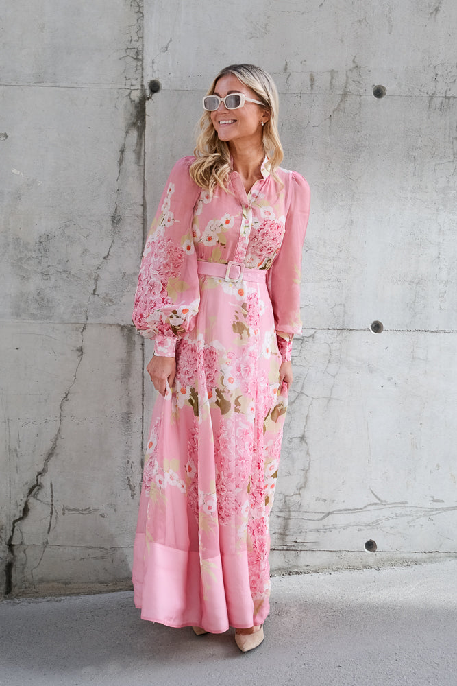 Organza Belt Dress Cherry Blossom