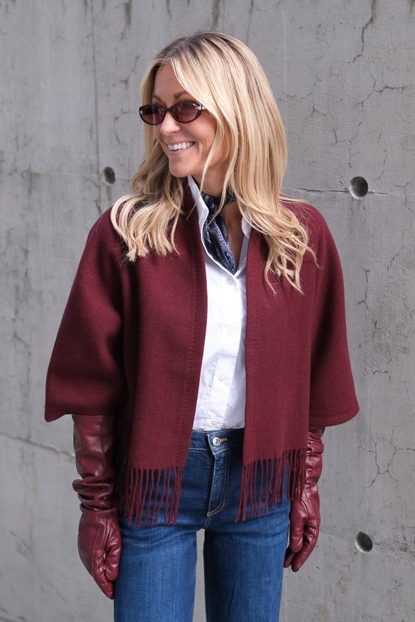 Keyla Lambswool Jacket Burgundy