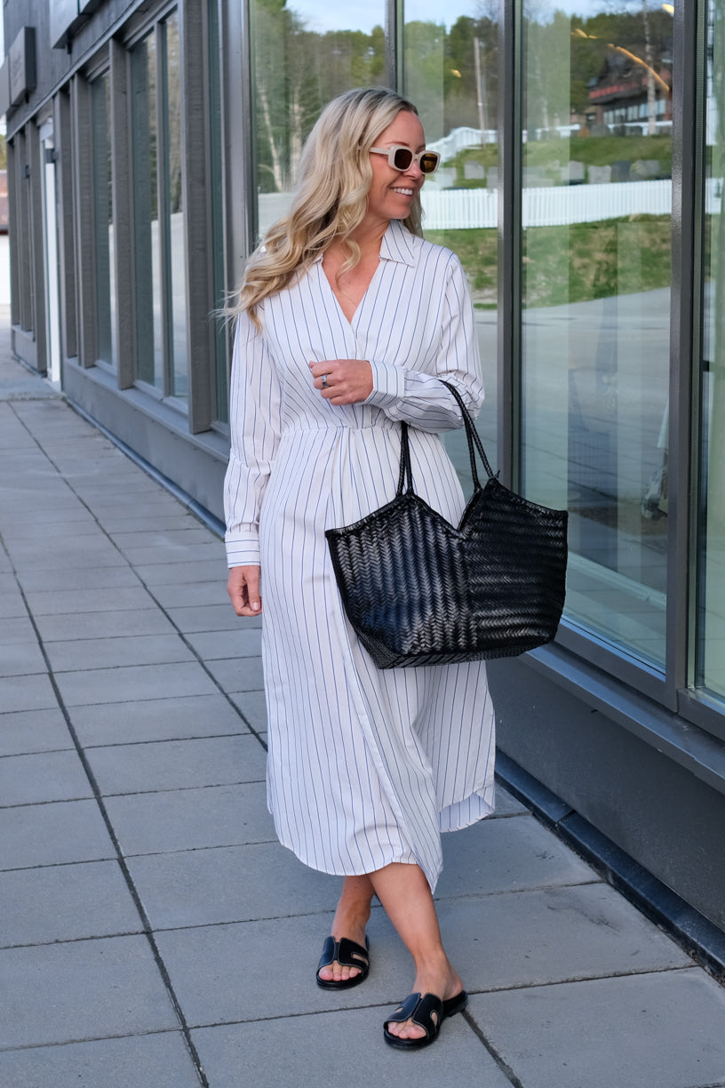 Livia Dress Cream Stripe