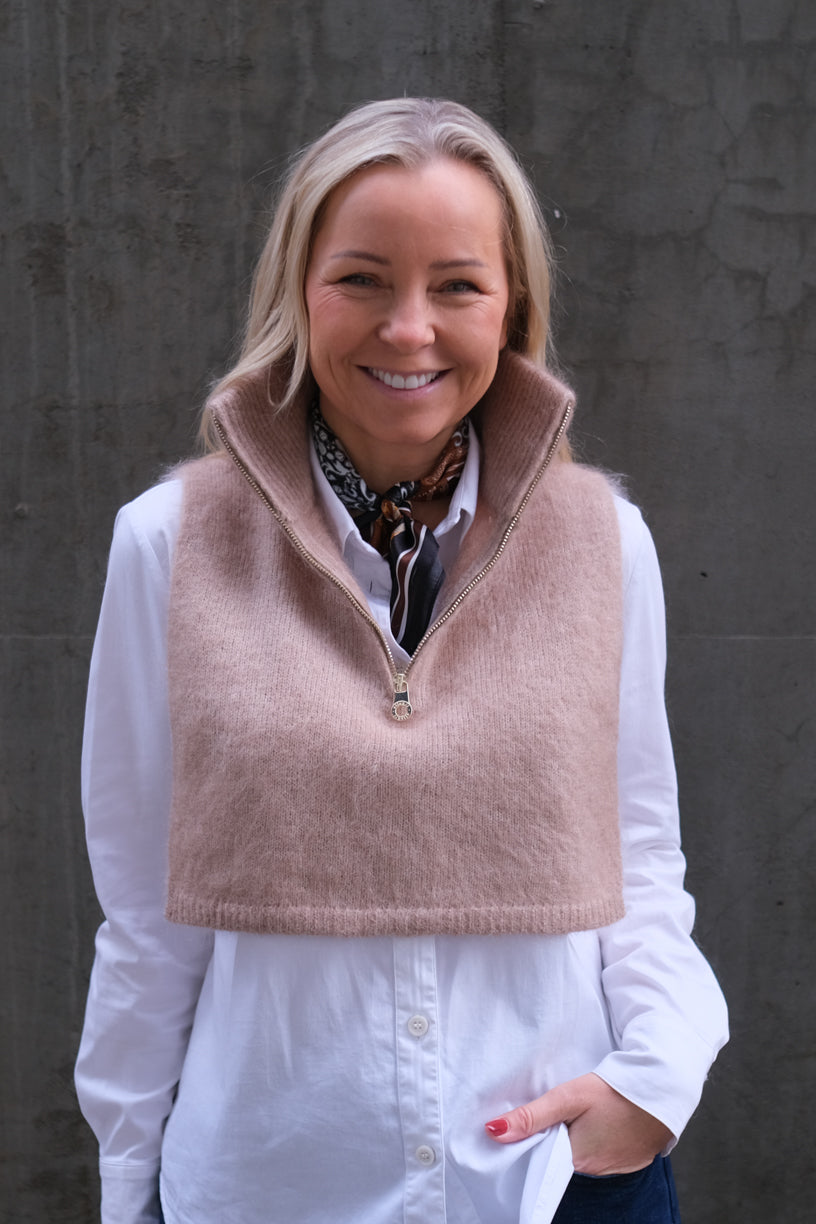 Belinda Chunky High Neck Hazel Beige