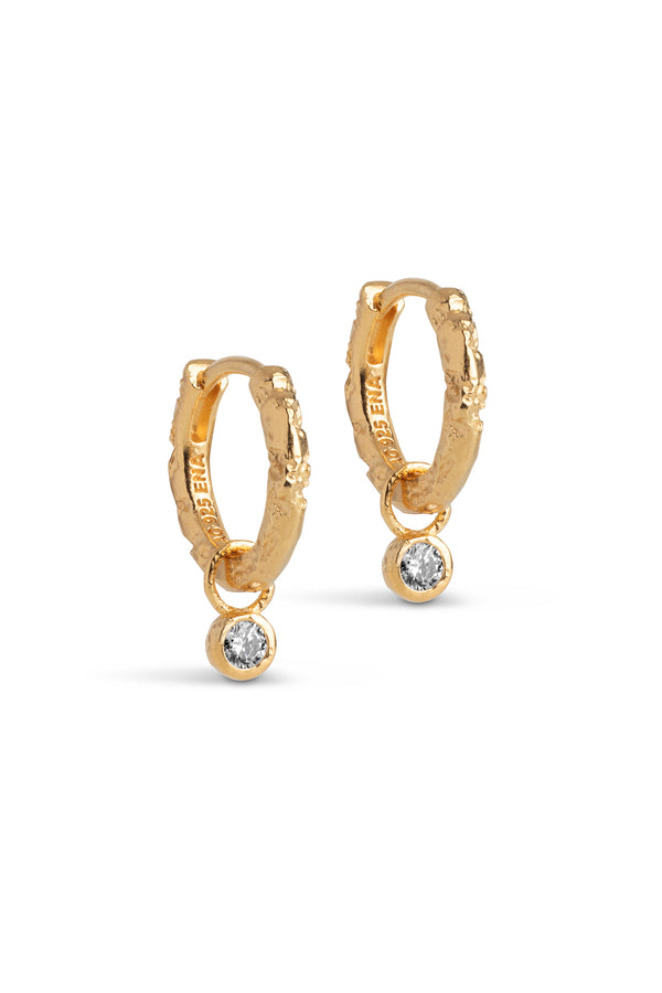 Hoops Belle Crystal Gold