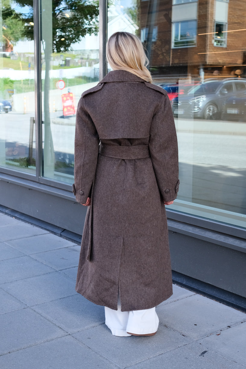 Yua Coat Dark Brown