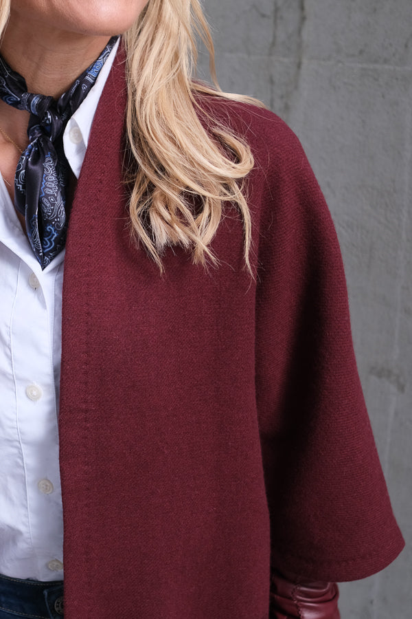 Keyla Lambswool Jacket Burgundy