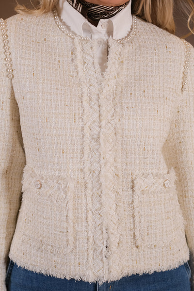 Zaylee Tweed Jacket Ivory