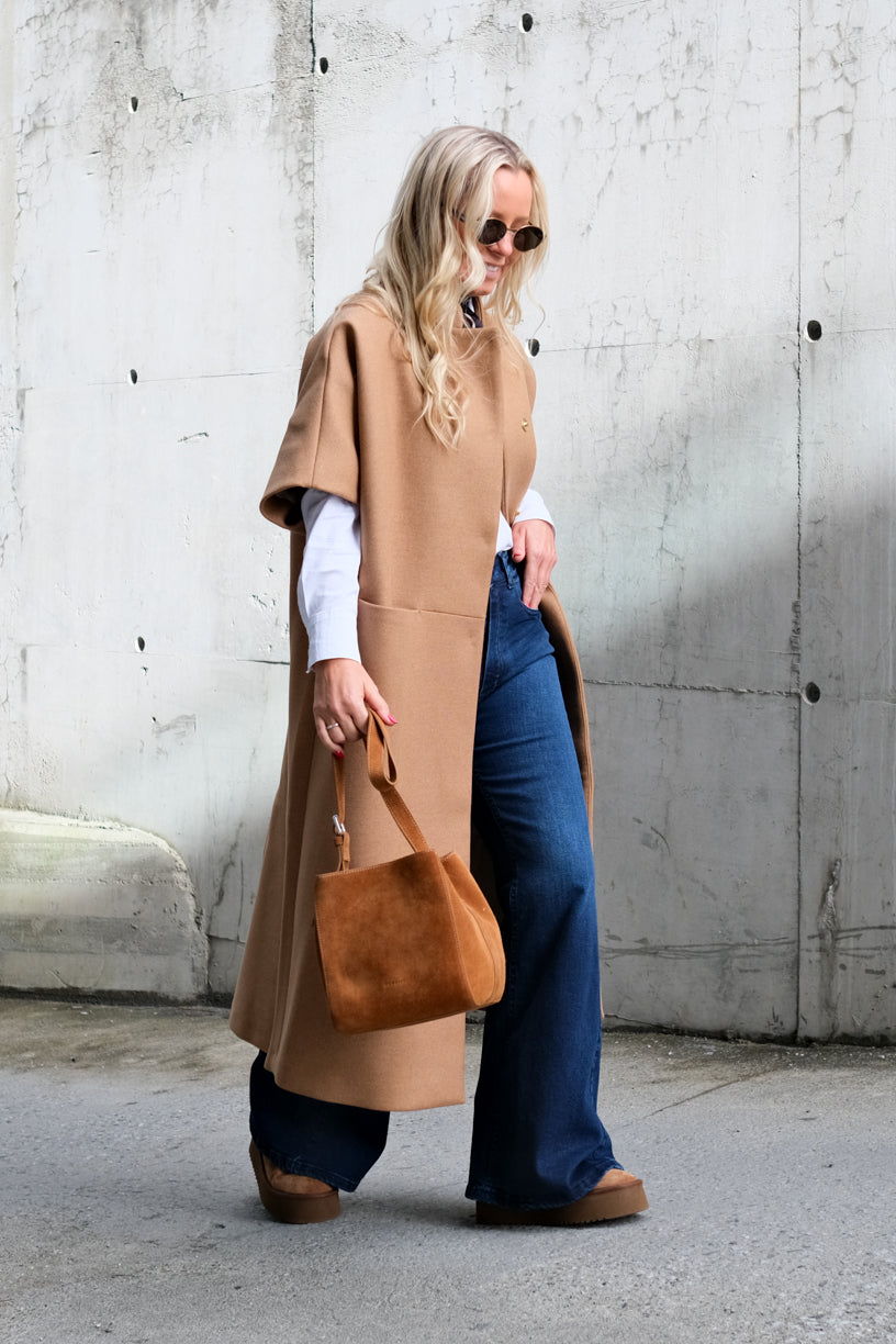 Long Mok Coat Camel