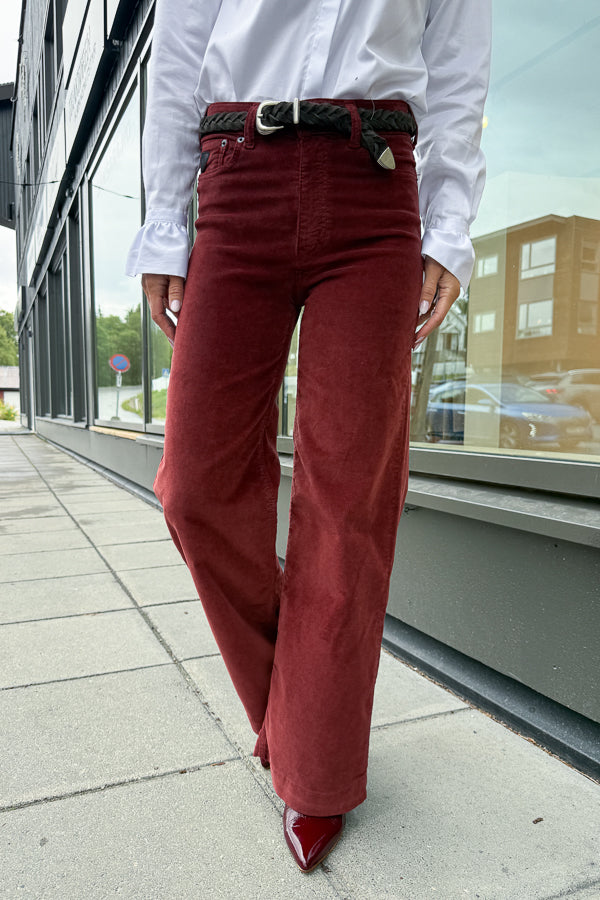 Palazzo Mistral Shiny Cord Royal Burgundy