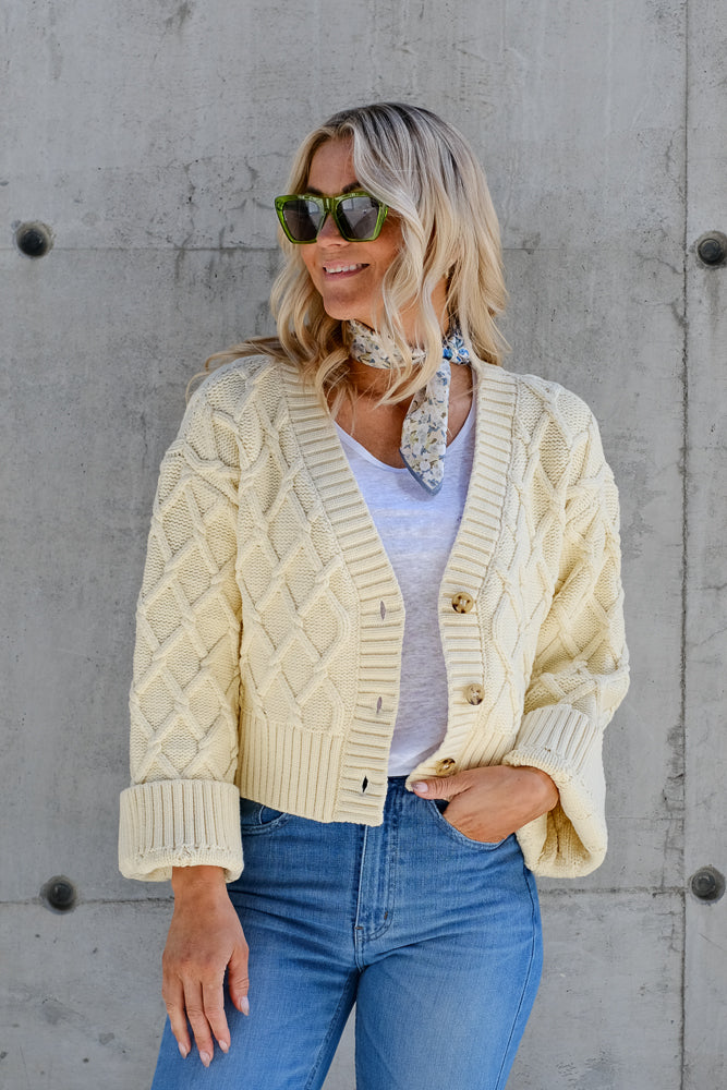 Knitted Cardigan Eggshell