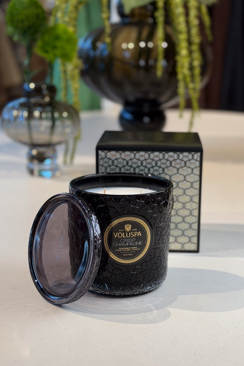 Boxed Luxe Jar Candle 80tim Crisp Champagne