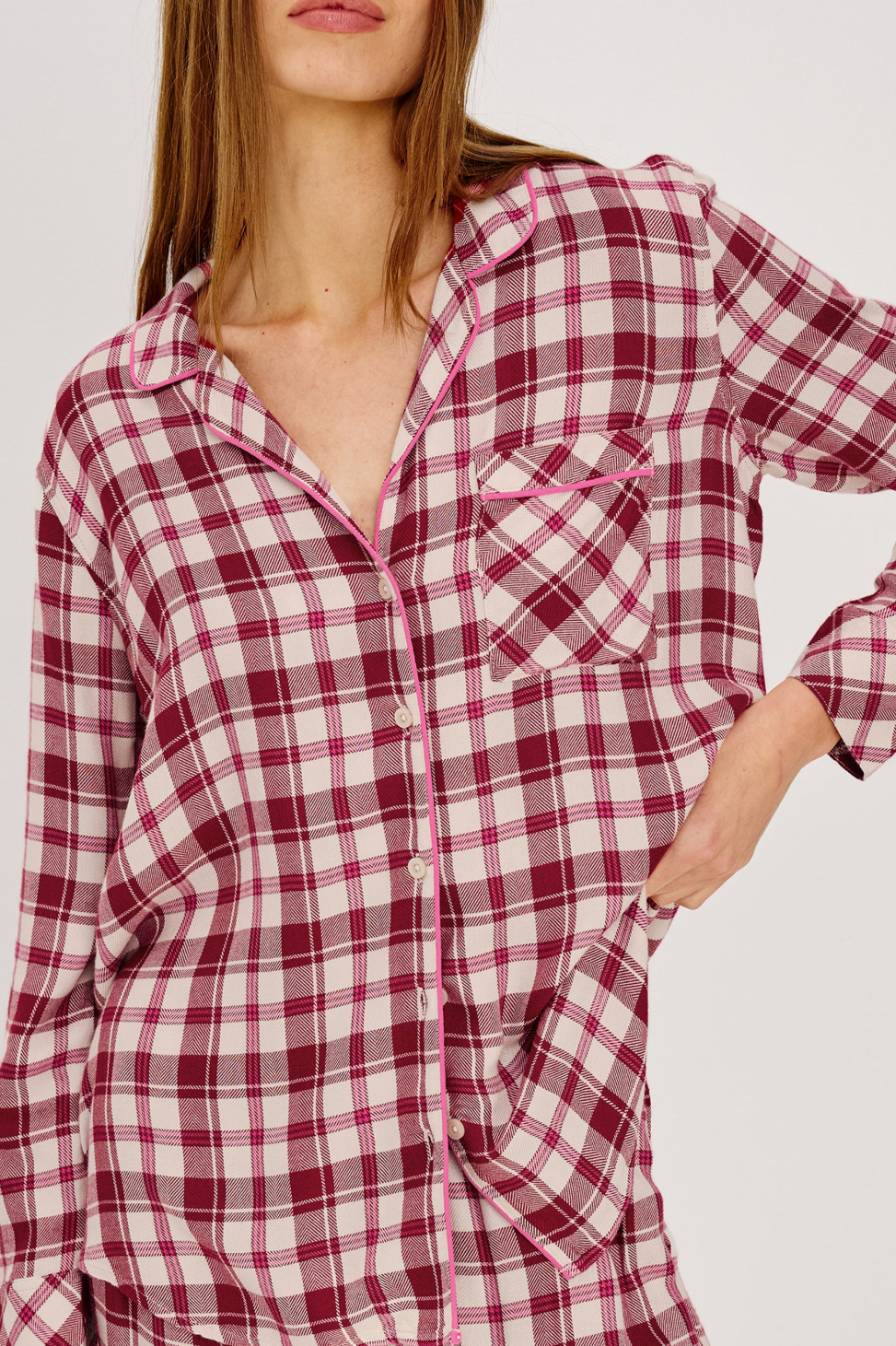 Luna Pajama Set Cardinal Rose