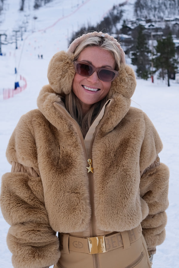 Fluffy Ear Warmers Caramello