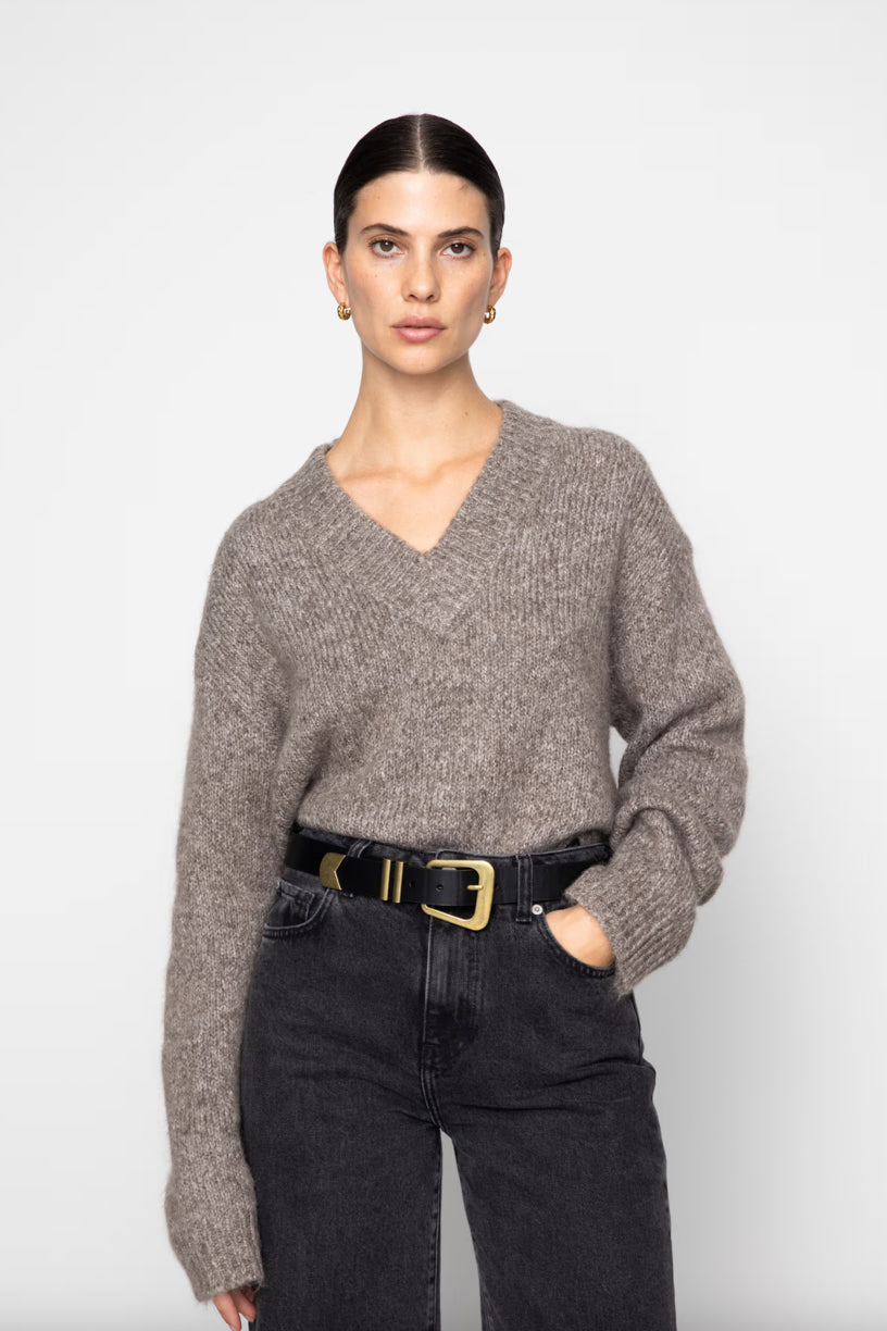 Lou Knit Sweater Dark Taupe